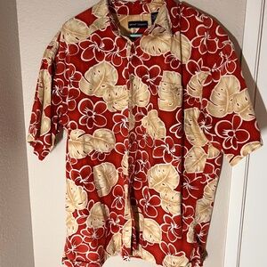 Red flowered Hawaiian shirt